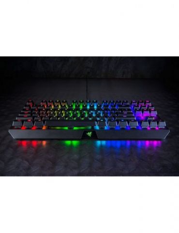 Tastatura razer - gaming blackwidow x tournament chroma cu fir 87 taste format tkl  mecanica switch razer green usb negru rz03-0