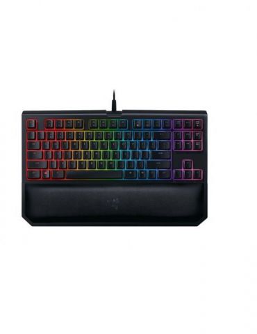 Tastatura razer - gaming blackwidow tournament edition chroma v2 cu fir 87 taste format tkl mecanica switch razer green usb negr - Tik.ro