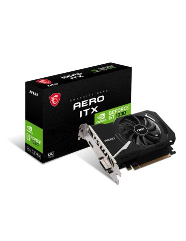 MSI AERO ITX GeForce GT 1030 4GD4 OC NVIDIA 4 Giga Bites GDDR4 - Tik.ro