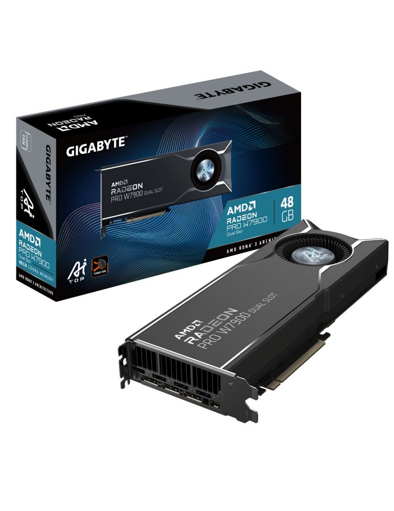 GIGABYTE Radeon PRO W7900 Dual Slot AI TOP 48G AMD 48 Giga Bites GDDR6