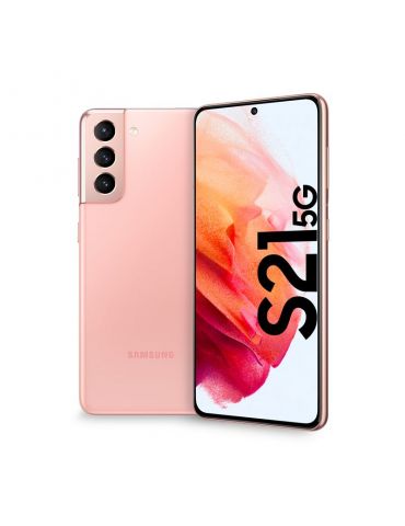 Samsung Galaxy S21 5G SM-G991B 15,8 cm (6.2") Dual SIM Android 11 USB tip-C 8 Giga Bites 128 Giga Bites 4000 mAh Roz Samsung - 1
