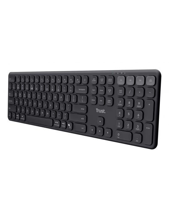 Trust Vaiya tastaturi Universală USB + RF Wireless + Bluetooth Engleză SUA Negru