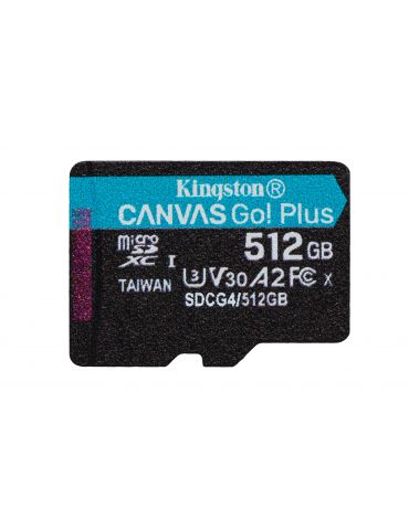 Kingston Technology Canvas Go! Plus 512 Giga Bites MicroSD UHS-I Clasa 10