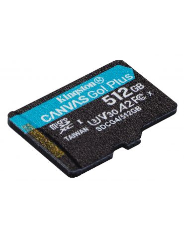 Kingston Technology Canvas Go! Plus 512 Giga Bites MicroSD UHS-I Clasa 10