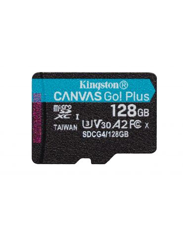 Kingston Technology Canvas Go! Plus 128 Giga Bites MicroSD UHS-I Clasa 10