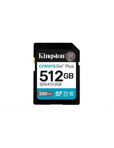 Kingston Technology Canvas Go! Plus 512 Giga Bites SDXC UHS-I Clasa 10