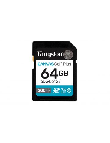 Kingston Technology Canvas Go! Plus 64 Giga Bites SDXC UHS-I Clasa 10 - Tik.ro