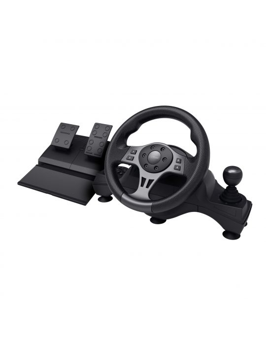 Trust GXT 289 Movi Negru USB Volan + Pedale Nintendo Switch, PlayStation 4, Xbox One S, Xbox One X, Xbox Series S, Xbox Series X