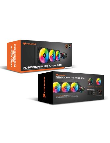 COUGAR Gaming CGR-PSDELRGB-B-360 Procesor Răcire lichidă all-in-one 12 cm Negru