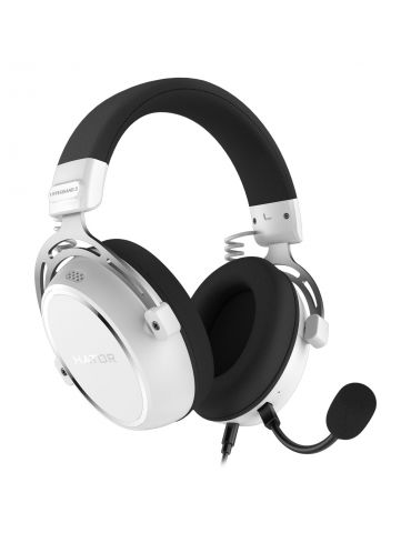 HATOR HYPERGANG 3 Hi-Res Căști Prin cablu Bandă de fixare pe cap Gaming USB Type-C   USB Type-A Alb - Tik.ro