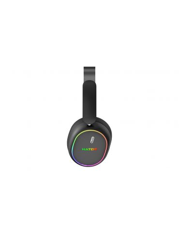 HATOR Phoenix 2 Wireless Căști Prin cablu & Wireless Bandă de fixare pe cap Gaming USB Type-C   USB Type-A Bluetooth Negru