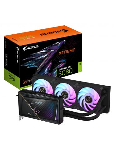 GIGABYTE AORUS GeForce RTX 5080 XTREME WATERFORCE 16G NVIDIA 16 Giga Bites GDDR7 - Tik.ro