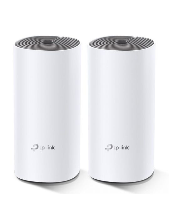 TP-Link Deco E4 (2-pack) Bandă dublă (2.4 GHz  5 GHz) Wi-Fi 5 (802.11ac) Alb, Gri Intern