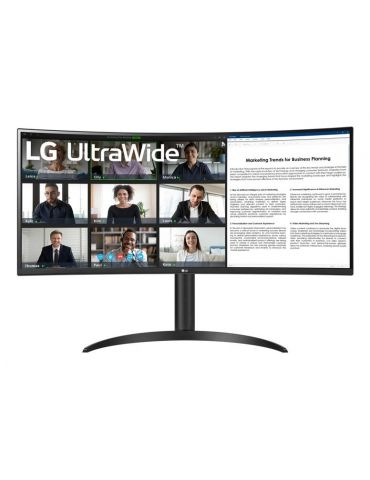 LG 34WR55QK-B monitoare LCD 86,4 cm (34") 3440 x 1440 Pixel Wide Quad HD Negru - Tik.ro
