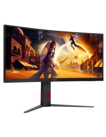 AOC G4 CU34G4Z monitoare LCD 86,4 cm (34") 3440 x 1440 Pixel Wide Quad HD LED Negru, Roşu