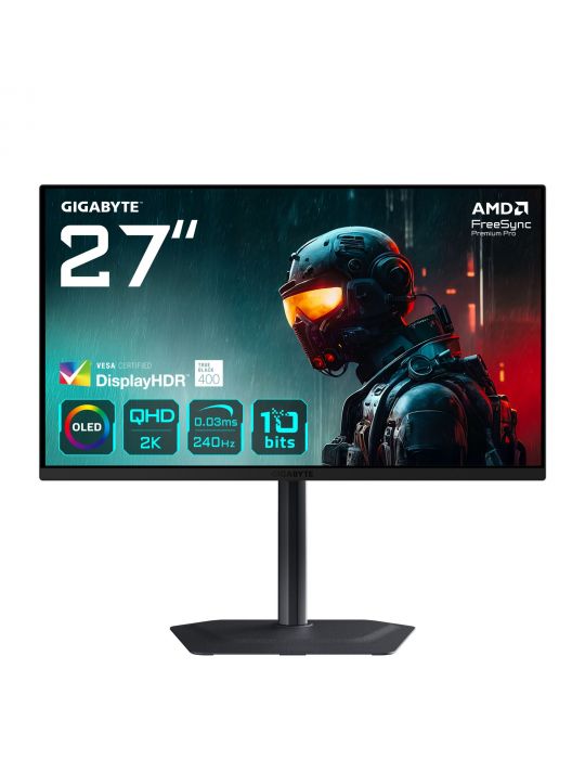 GIGABYTE MO27Q2 monitoare LCD 68,6 cm (27") 2560 x 1440 Pixel Quad HD OLED Negru