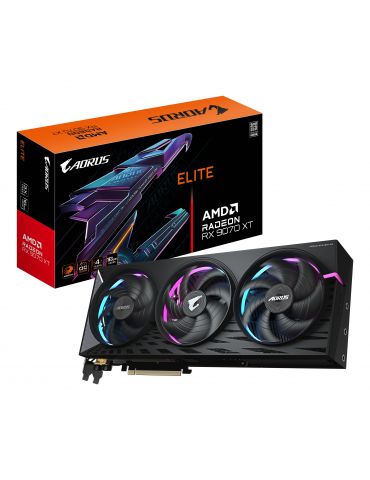 GIGABYTE AORUS Radeon RX 9070 XT ELITE 16G AMD 16 Giga Bites GDDR6 - Tik.ro
