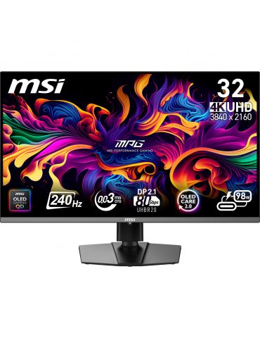 MSI MPG 322URX QD-OLED monitoare LCD 80 cm (31.5") 3840 x 2160 Pixel 4K Ultra HD Negru - Tik.ro
