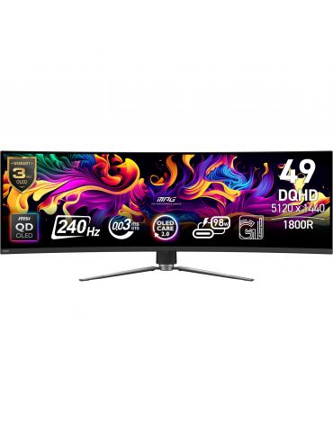 MSI MPG 491CQPX QD-OLED monitoare LCD 124,5 cm (49") 5120 x 1440 Pixel Dual QHD Negru - Tik.ro