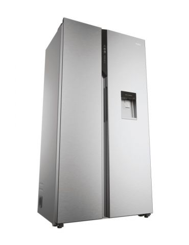 Haier SBS 90 Serie 5 HSR5918DWMP frigidere cu unități alipite (side by side) De sine stătător 521 L D Platină, Din oţel