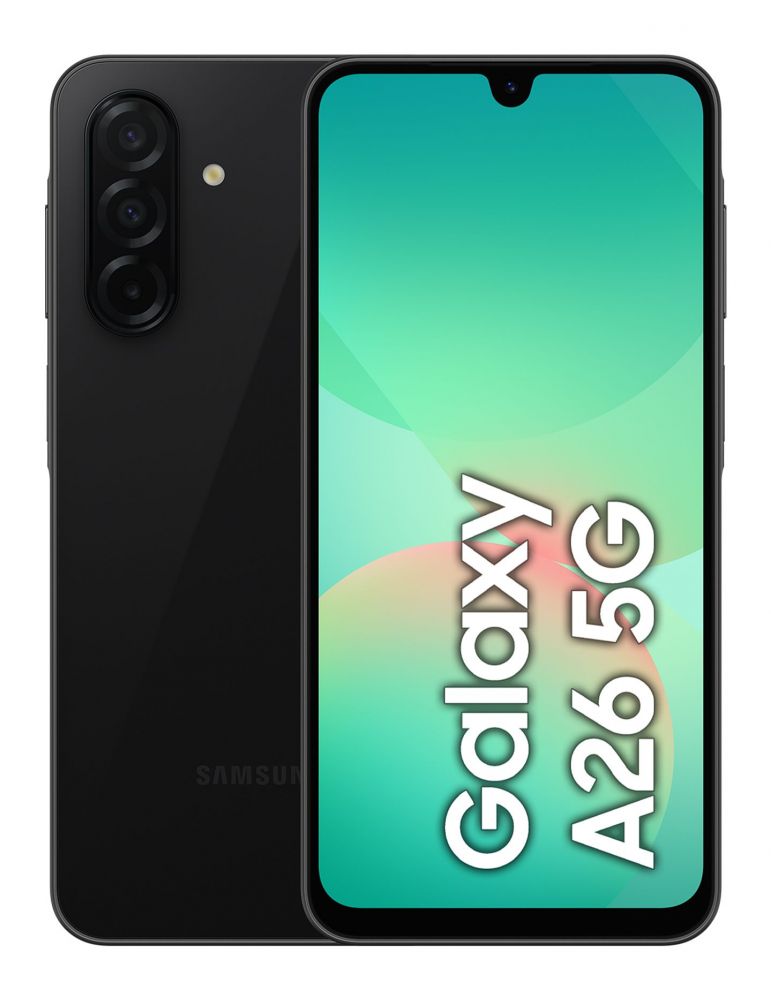 Telephony Samsung Galaxy A26 17 cm (6.7") Dual SIM hibrid Android 15 5G USB tip-C 8 Giga Bites 256 Giga Bites 5000 mAh Negru