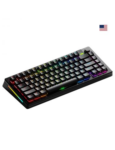 Glorious Gaming GMMK 3 PRO 75% Prebuilt tastaturi RF Wireless + Bluetooth QWERTY Engleză SUA Negru
