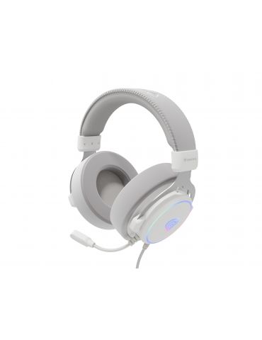 GENESIS Neon 764 Căști Prin cablu Bandă de fixare pe cap Gaming USB Tip-A Alb