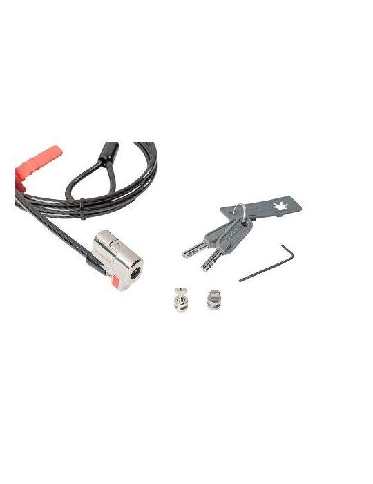 DELL 461-AAES cabluri cu sistem de blocare Negru, Din oţel inoxidabil 1,8 m