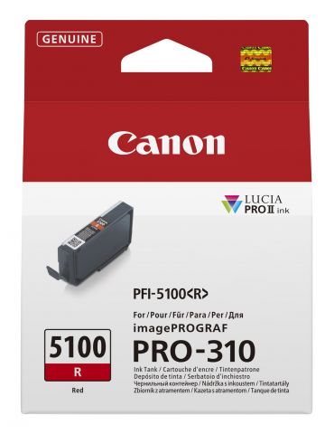 Canon PFI-5100 R cartușe cu cerneală 1 buc. Original Roşu - Tik.ro