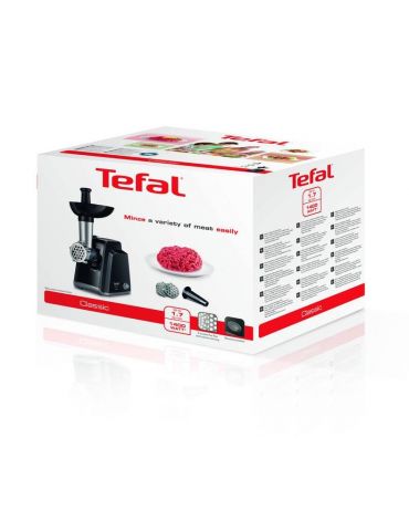 Tefal NE105838 mașini de tocat 1400 W Negru, Din oţel inoxidabil