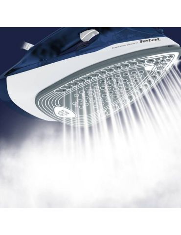 Tefal FV2838 Fier de călcat uscat și cu abur Placă de cerilium 2400 W Albastru, Alb