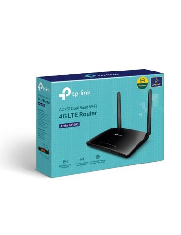 TP-Link Archer MR202 router wireless Fast Ethernet Bandă dublă (2.4 GHz  5 GHz) Negru