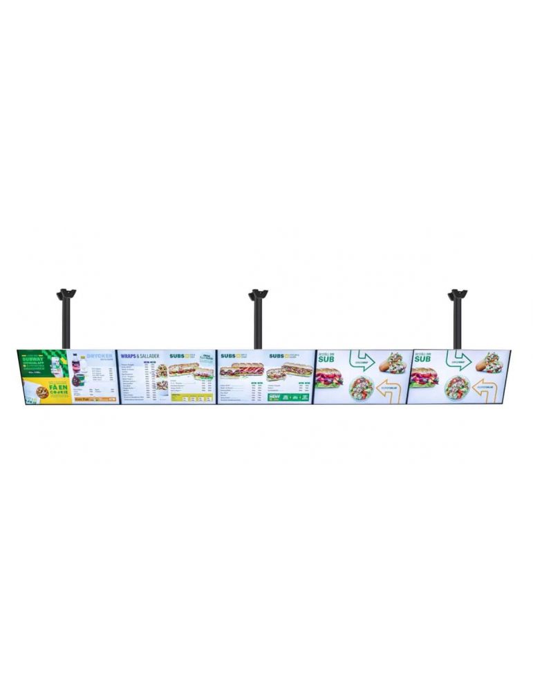 Meniu board cu 5 display-uri lg si suport de tavan vogel`s