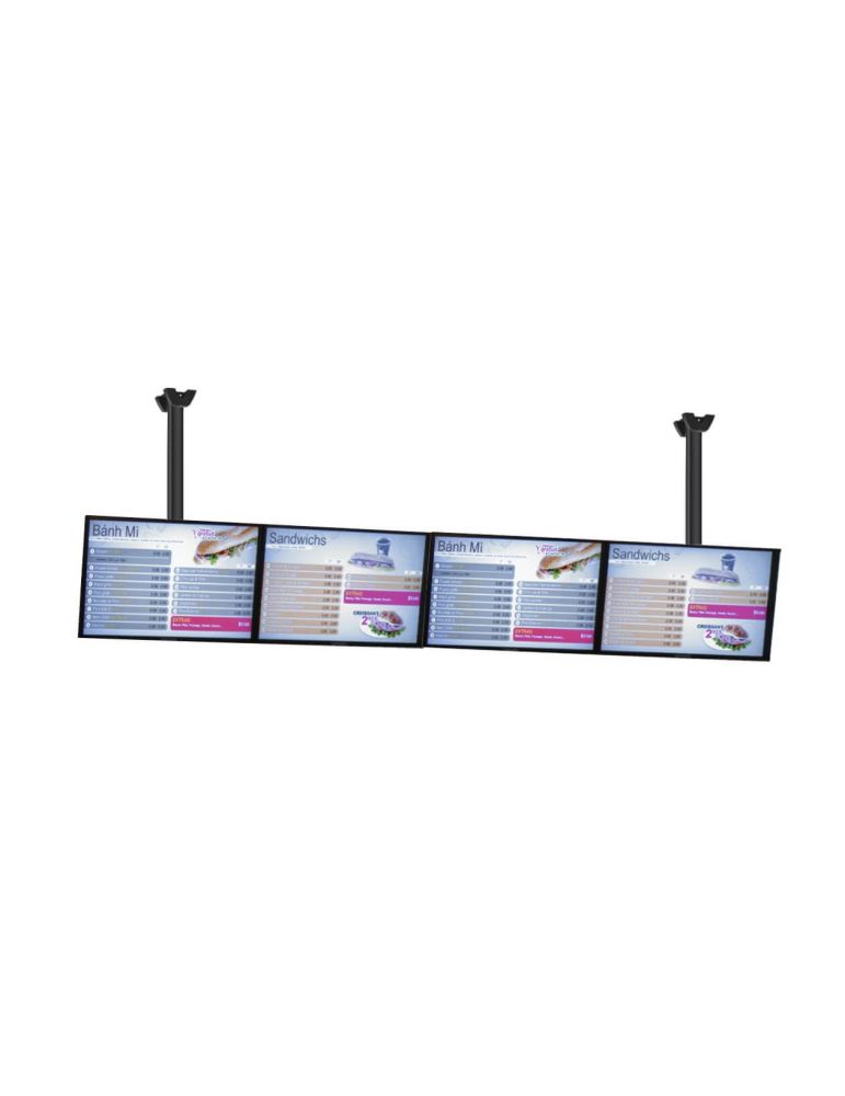 Meniu board cu 4 display-uri lg si suport de tavan vogel`s