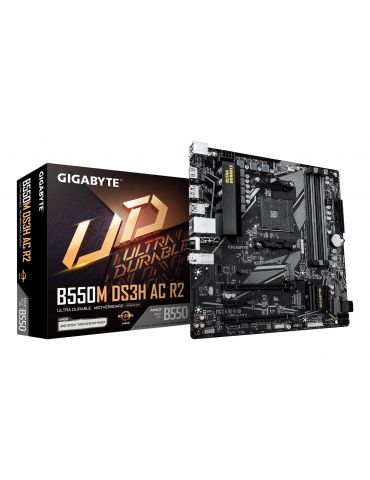 GIGABYTE B550M DS3H AC R2 plăci de bază AMD B550 Mufă AM4 micro-ATX - Tik.ro
