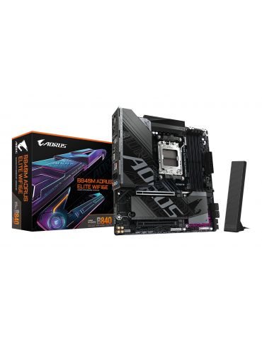 GIGABYTE B840M AORUS ELITE WIFI6E AMD B840 Mufă AM5 micro-ATX - Tik.ro