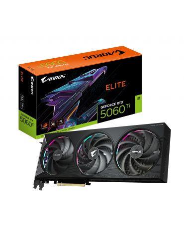 GIGABYTE AORUS GeForce RTX 5060 Ti ELITE 16G NVIDIA 16 Giga Bites GDDR7 - Tik.ro