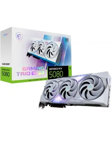 MSI GAMING GEFORCE RTX 5080 16G TRIO OC WHITE plăci video NVIDIA 16 Giga Bites GDDR7 - Tik.ro
