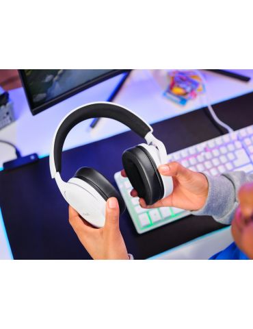 Trust GXT 489W FAYZO Căști Prin cablu Bandă de fixare pe cap Gaming Negru, Alb