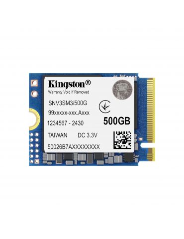 Kingston Technology NV3 500 Giga Bites M.2 PCI Express 4.0 NVMe 3D NAND - Tik.ro