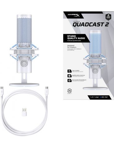 HyperX QuadCast 2 - Microfon USB (gri)