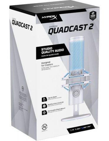 HyperX QuadCast 2 - Microfon USB (gri)