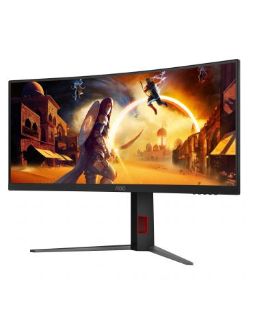 AOC G4 CU34G4 monitoare LCD 86,4 cm (34") 3440 x 1440 Pixel Wide Quad HD LED Negru, Roşu