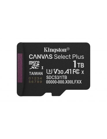 Kingston Technology Canvas Select Plus Gen3 1 TB MicroSDXC UHS-I Clasa 10