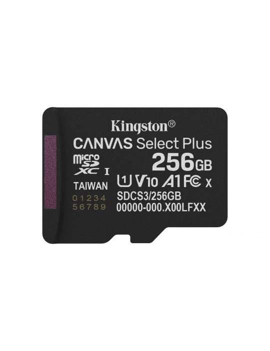 Kingston Technology Canvas Select Plus Gen3 256 Giga Bites MicroSDXC UHS-I Clasa 10