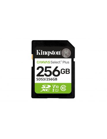 Kingston Technology Canvas Select Plus Gen3 256 Giga Bites SD UHS-I Clasa 10