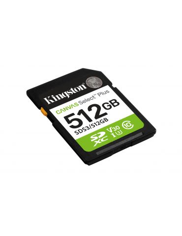 Kingston Technology Canvas Select Plus Gen3 512 Giga Bites SD UHS-I Clasa 10
