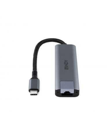 Lindy 43422 hub-uri de interfață USB 3.2 Gen 2 (3.1 Gen 2) Type-C 10000 Mbit s Gri