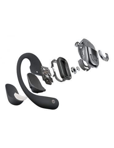 SHOKZ OpenFit 2 Căști Fără fir Cârlig-ureche Apeluri Muzică Sport Zilnic Negru