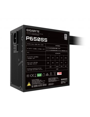 GIGABYTE P650SS unități de alimentare cu curent 650 W 20+4 pin ATX ATX Negru